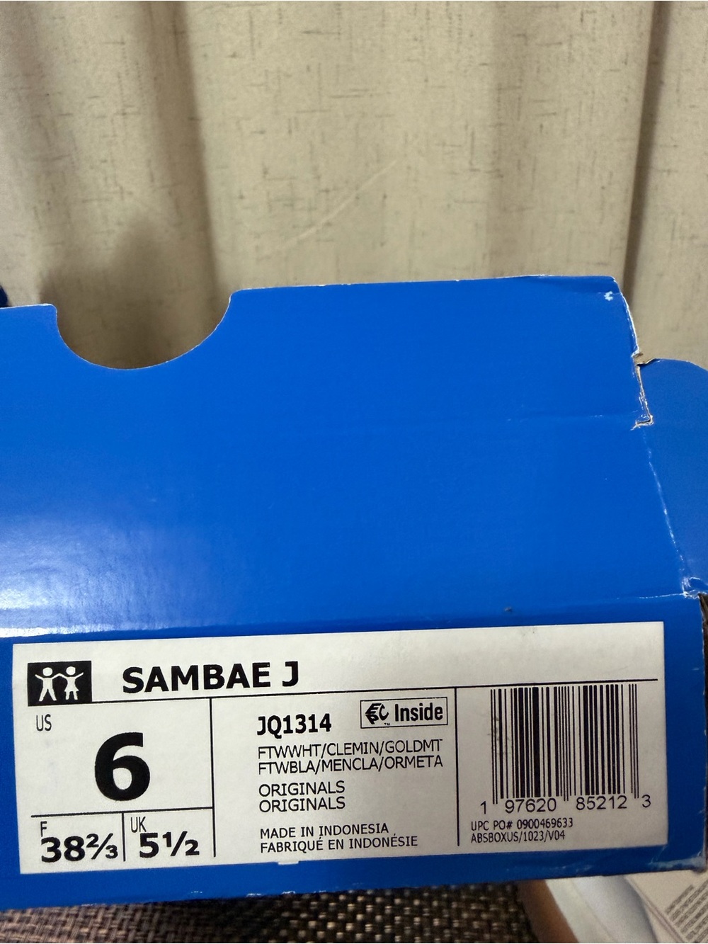 Adidas Originals Sambae J White Mint Gum Platform Sneakers Size 6 Youth - Picture 7 of 7